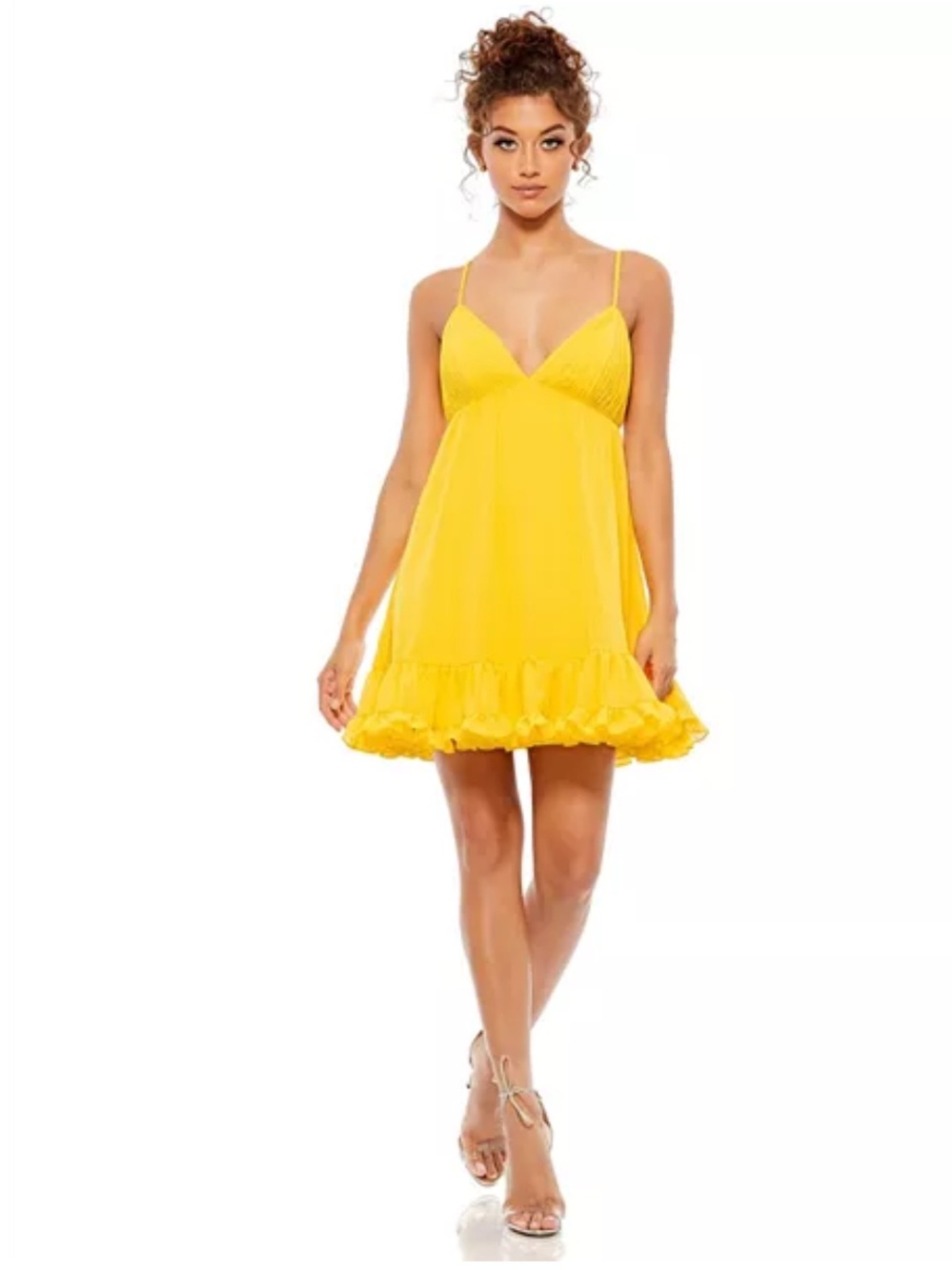 Mac Duggal Ieena chiffon mini dress